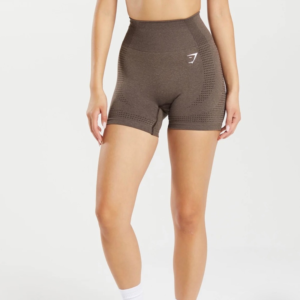 Brown Marl Vital Seamless 2.0 Gymshark Shorts